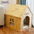 Eco amigável Pet House Natureza De Madeira Cão Gato Casa Caverna Cama